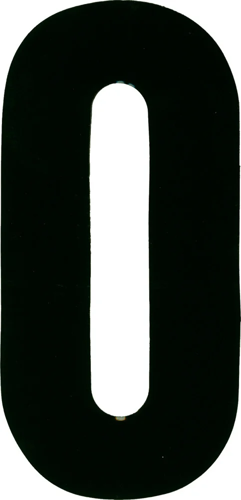 DIRT DIGITS XT63W-0 Extreme Digit Stick-on Numbers - AMA Approved Graphics/Decals for Powersports