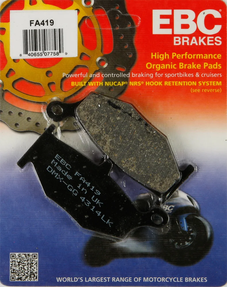 EBC FA419 Standard Brake Pads - High-Performance Motorcycle Brake Pads