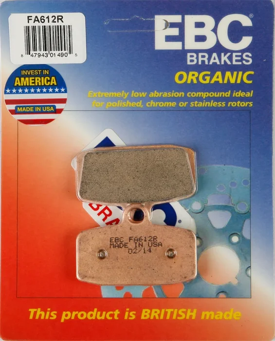 EBC FA612R Standard Brake Pads - High-Performance Motorcycle Brake Pads