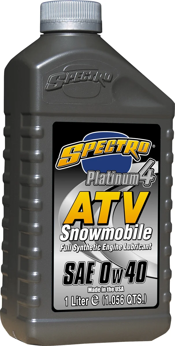 SPECTRO Platinum Full Synthetic 4T Oil - 10W-40 for ATV/UTV/Snowmobiles (1 Quart)