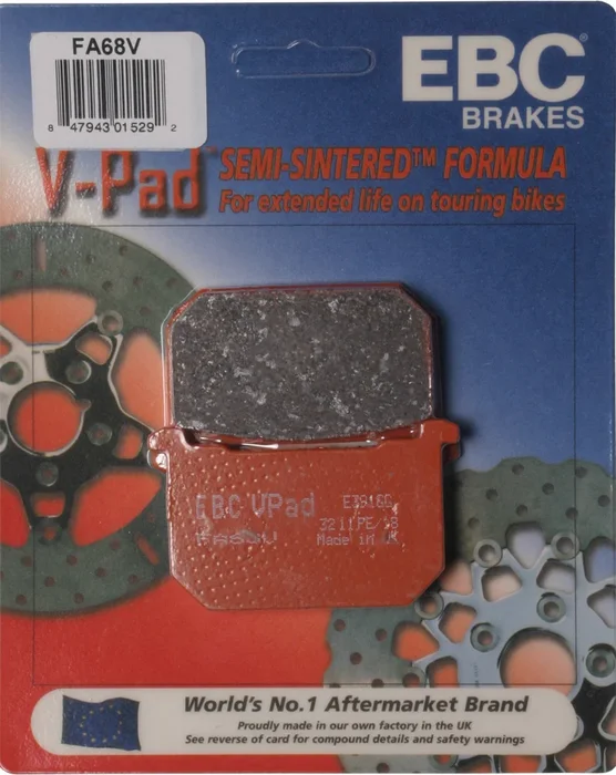 EBC Brakes FA68V Semi-Sintered Brake Pads – High-Performance Brakes for Street & Dirt Bikes