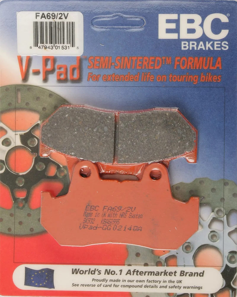 EBC FA69/2V Semi-Sintered Brake Pads – High-Performance Braking for Street & Dirt Bikes & ATVs
