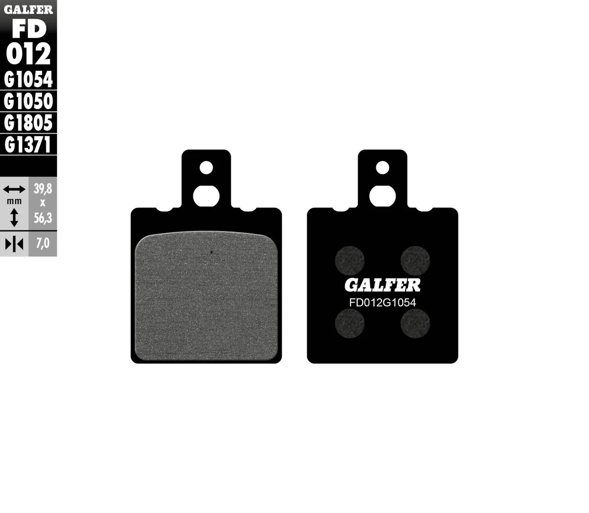GALFER - FD012G1054 - G-Semi-Metallic Brake Pads