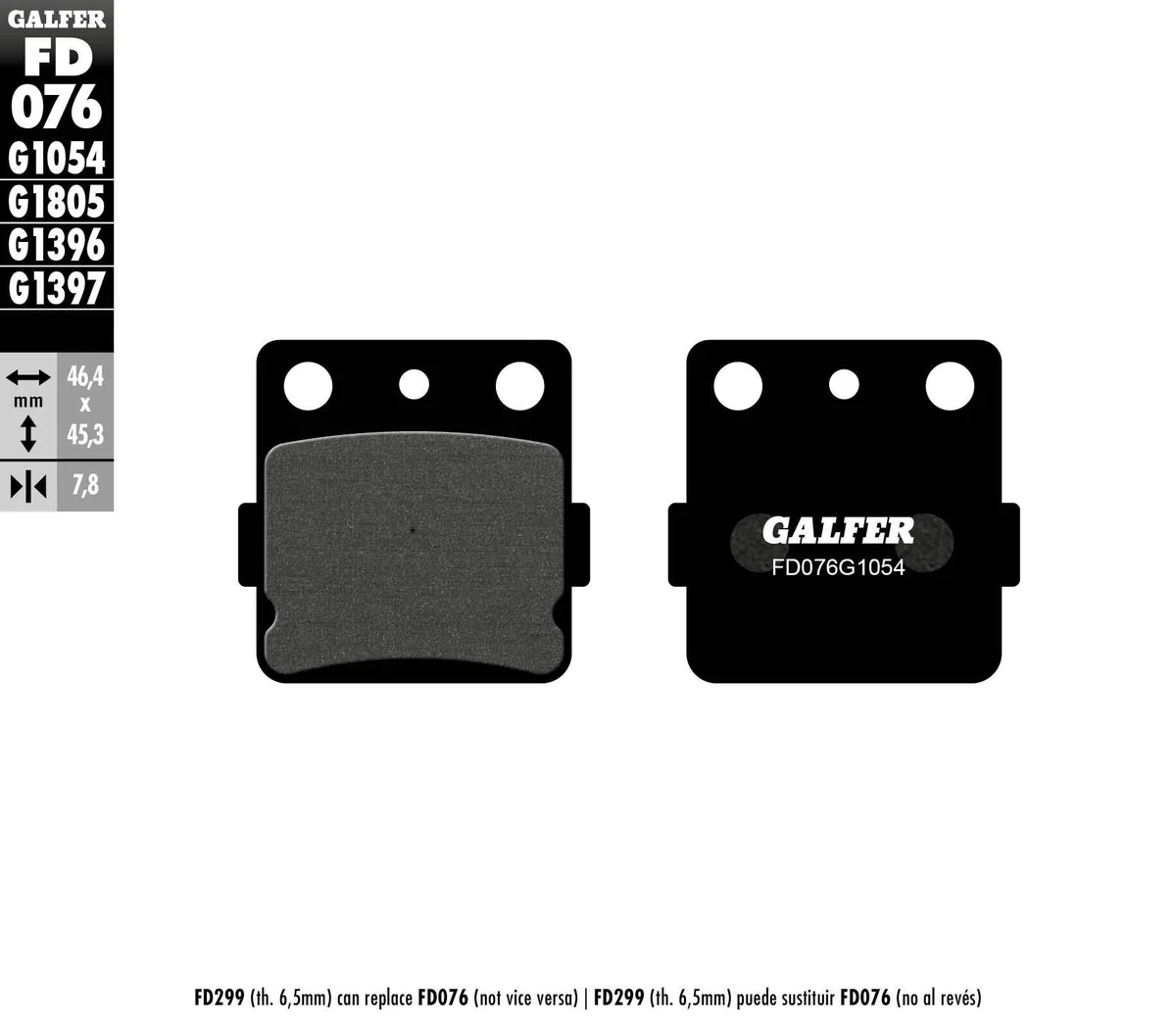 GALFER - FD076G1054 - G-Semi-Metallic Brake Pads