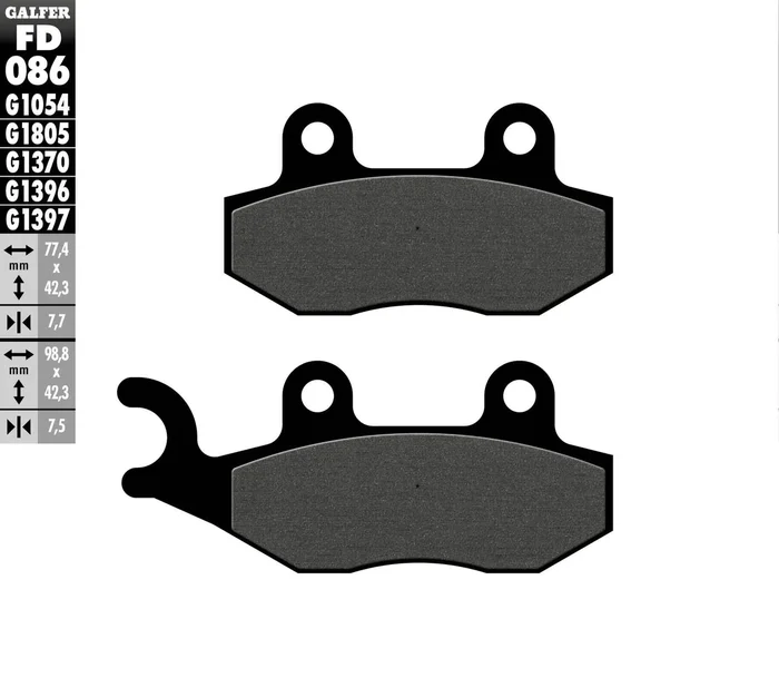 GALFER - FD086G1054 - G-Semi-Metallic Brake Pads