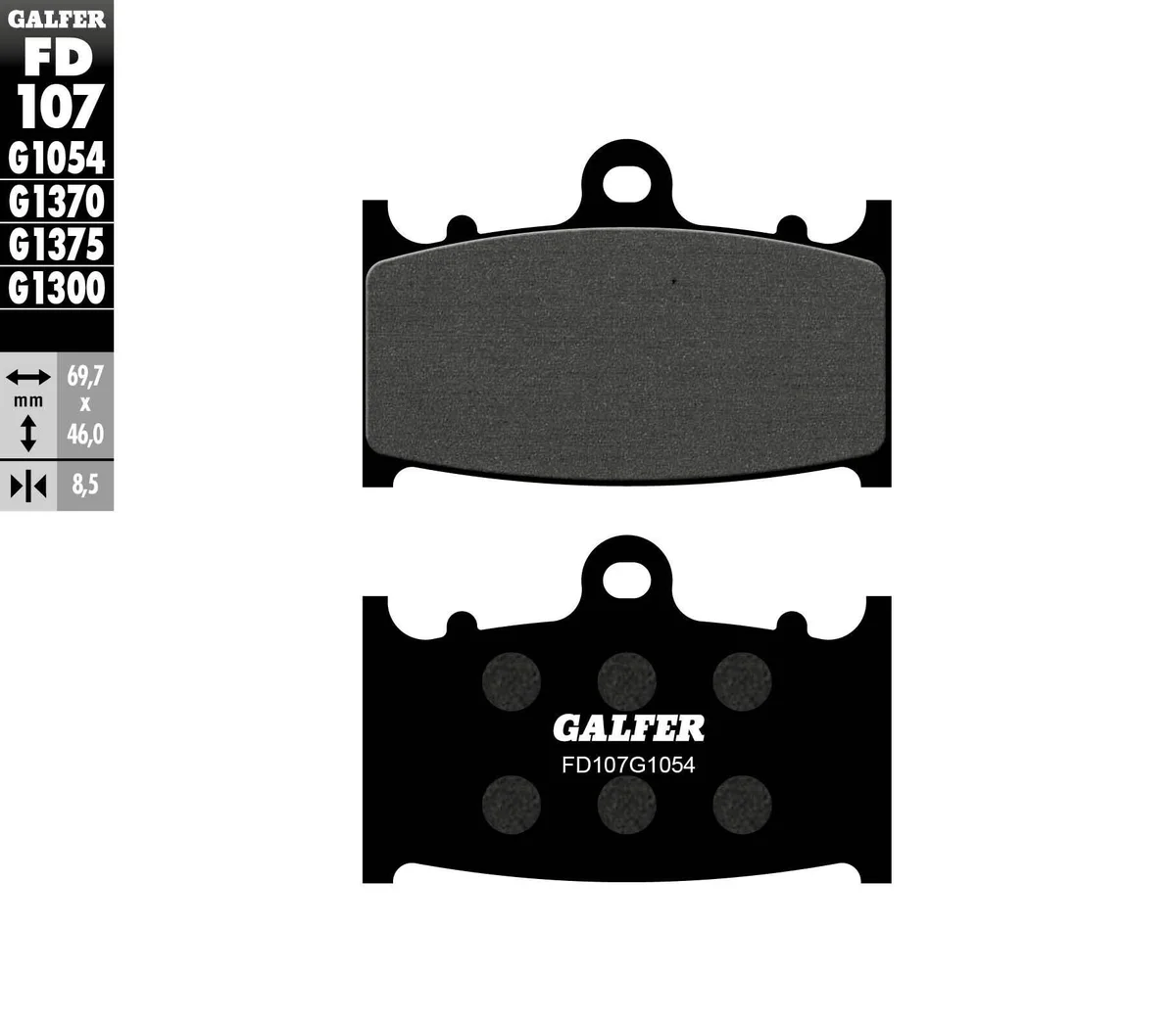 GALFER - FD107G1054 - G-Semi-Metallic Brake Pads