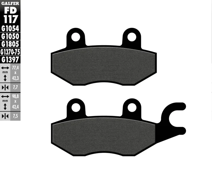 GALFER - FD117G1054 - G-Semi-Metallic Brake Pads