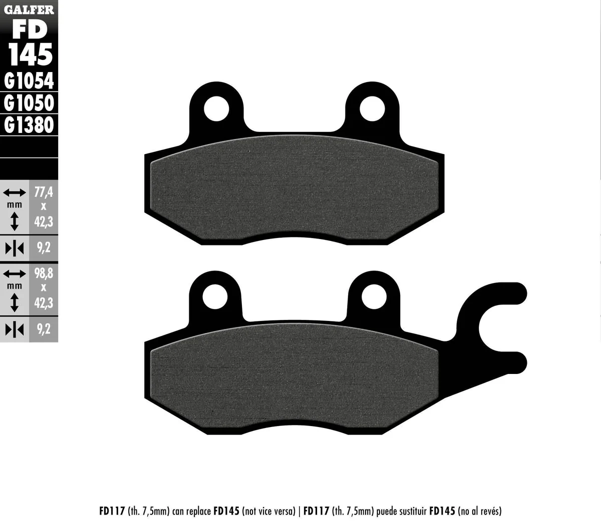 GALFER - FD145G1054 - G-Semi-Metallic Brake Pads