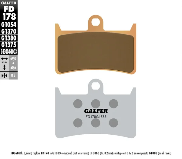 GALFER - FD178G1375 - HH Sintered Brake Pads