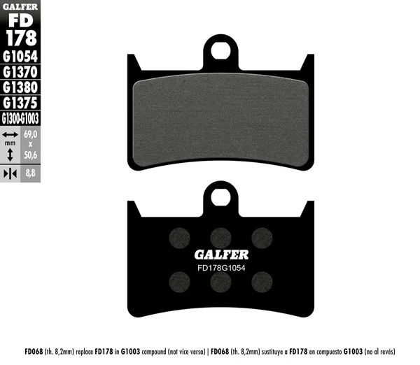 GALFER - FD178G1054 - G-Semi-Metallic Brake Pads