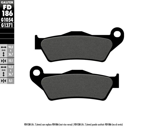 GALFER - FD186G1054 - G-Semi-Metallic Brake Pads