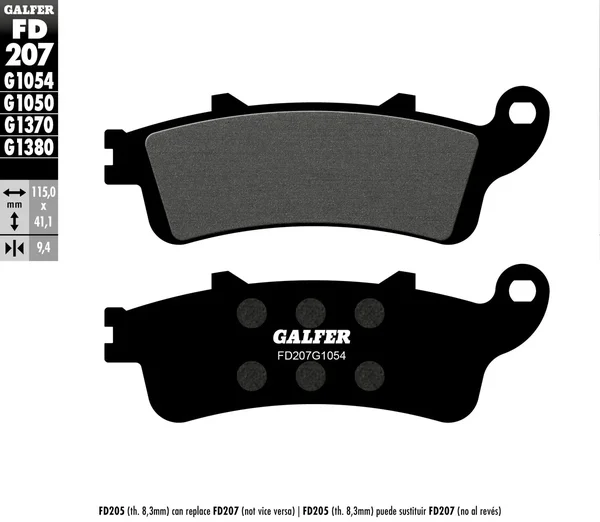 GALFER - FD207G1054 - G-Semi-Metallic Brake Pads