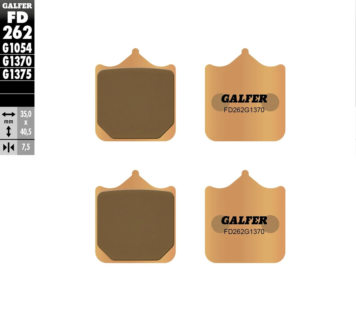 GALFER - FD262G1370 - HH Sintered Brake Pads