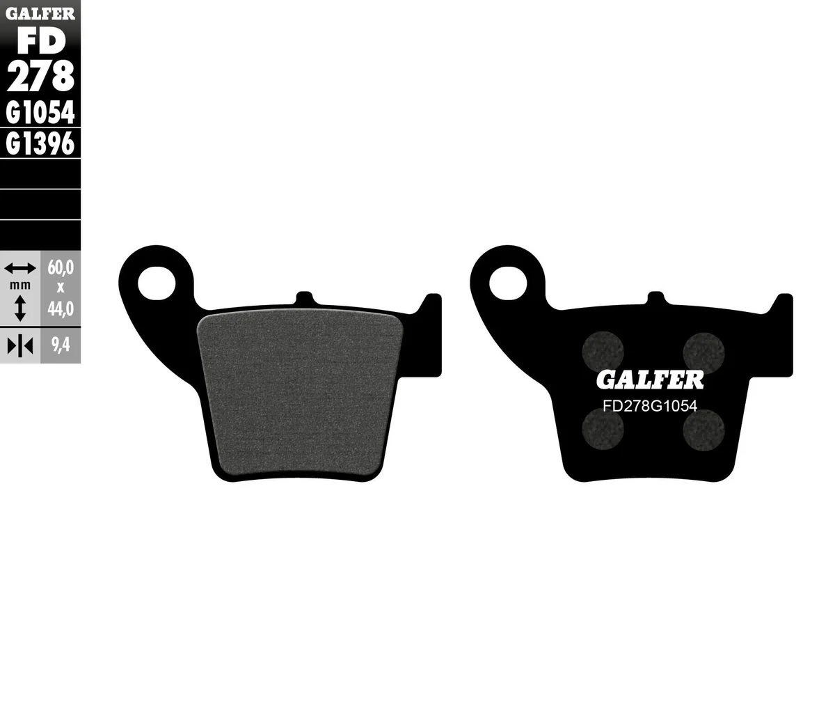 GALFER - FD278G1054 - G-Semi-Metallic Brake Pads