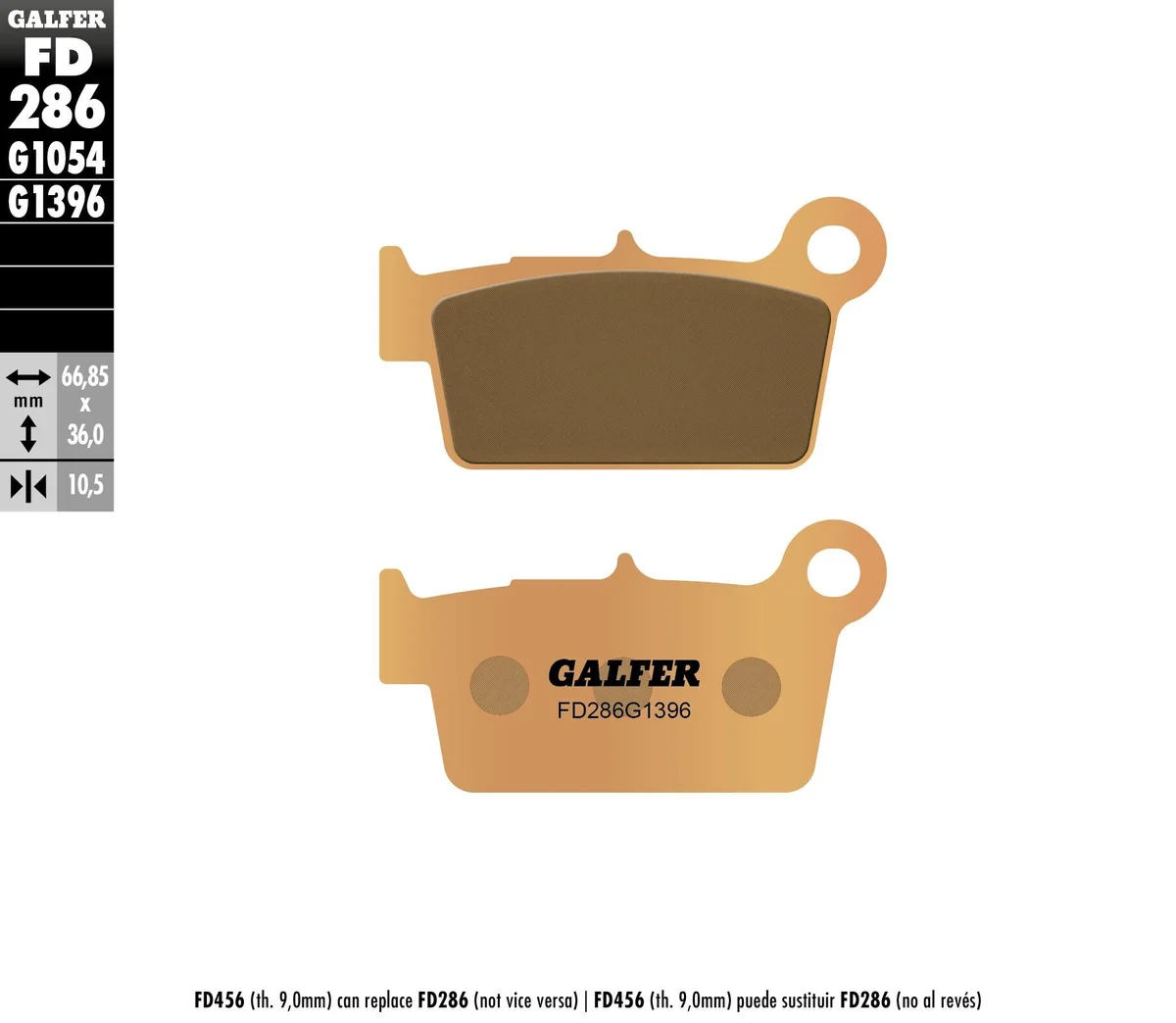 GALFER - FD286G1396 - HH Sintered Brake Pads