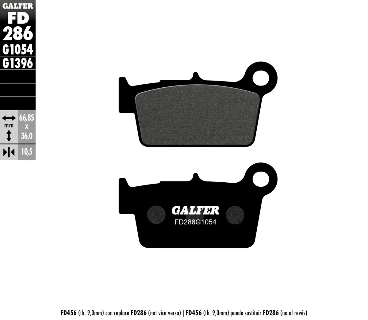 GALFER - FD286G1054 - G-Semi-Metallic Brake Pads