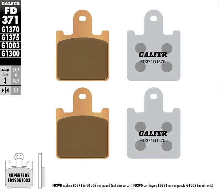 GALFER - FD371G1375 - HH Sintered Brake Pads