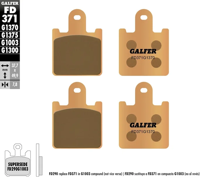 GALFER - FD371G1370 - HH Sintered Brake Pads
