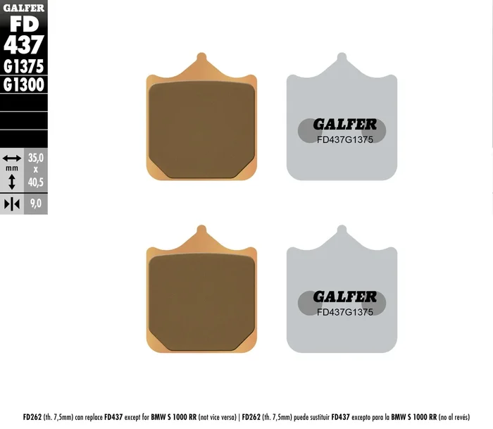GALFER - FD437G1375 - HH Sintered Brake Pads