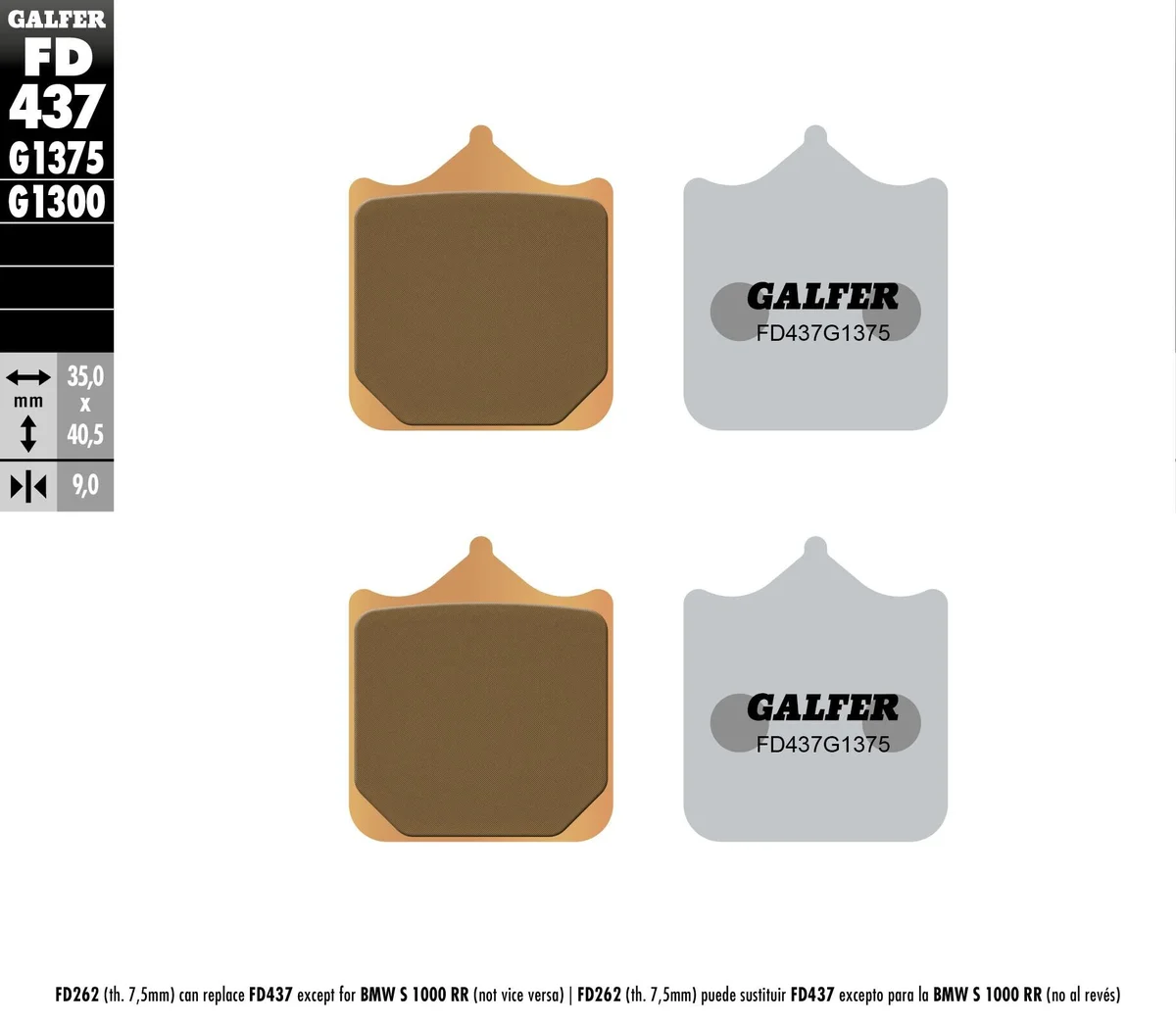 GALFER - FD437G1375 - HH Sintered Brake Pads