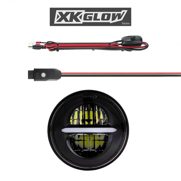 XK GLOW - XK-5IN-KIT-B - 5.75" XKChrome Headlight