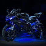 XK GLOW - XK034001-B - Single Color Motorcycle LED Accent Light Strip Kit