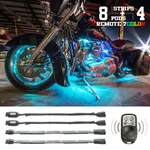 XK GLOW - XK034016 - Multi-color Motorcycle LED Accent Light Kit w/Remote Key Fob