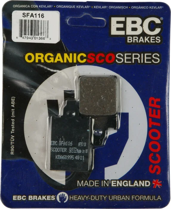 EBC SFA116 Organic Brake Pads - High-Performance Brakes for Street & Dirt Bikes