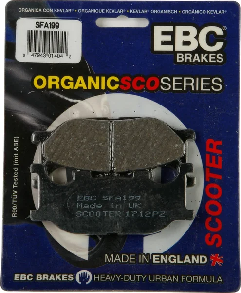 EBC Brakes Organic Brake Pads - High-Performance Quiet & Low-Dust Braking for Street & Dirt Bikes