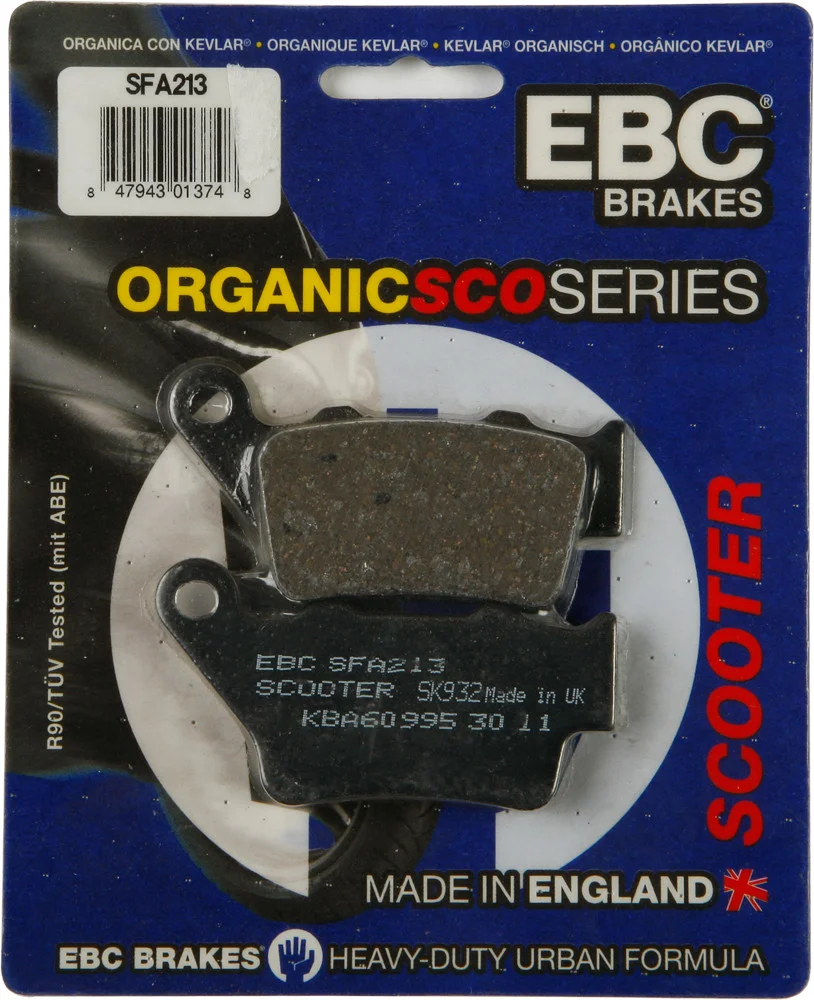 EBC SFA213 Organic Brake Pads - High-Performance Organic Friction Compound for Street & Dirt Bikes