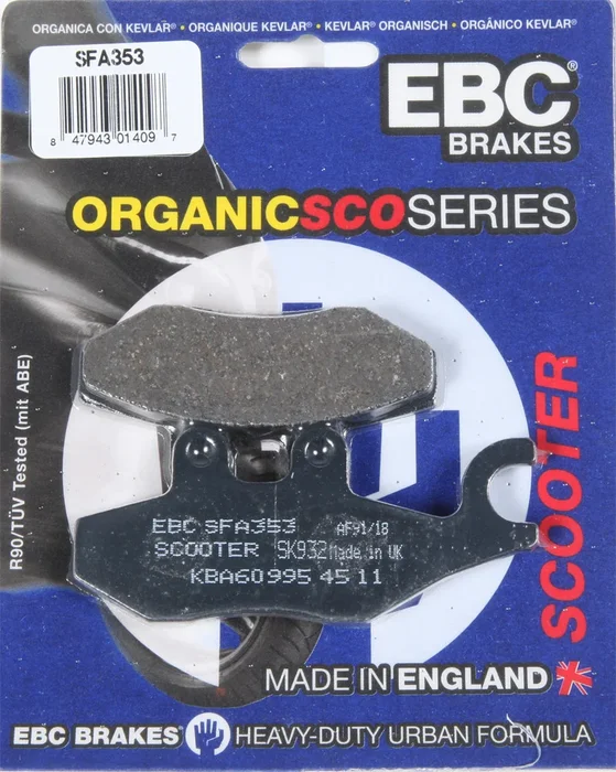 EBC SFA353 Organic Brake Pads - High-Performance Brakes for Street & Dirt Bikes