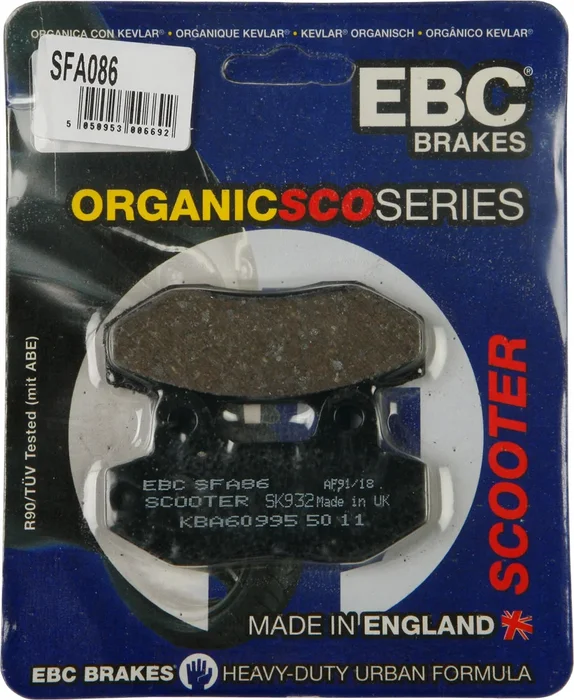 EBC Brakes SFA86 Organic Brake Pads - High-Performance for Street & Dirt Bikes