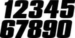 DIRT DIGITS Competition Approved Graphics/Decals - Stick-on Numbers for Powersports