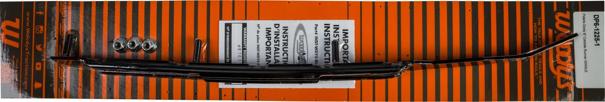 WOODYS DP6-1225 Dooly Carbide Runner - Dual Carbide Blades for Enhanced Control & Durability | Skis/Carbides/Runners