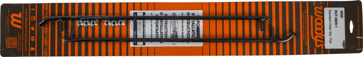 WOODYS RUY-0609 Standard Wear Bar Runners - Durable Replacement Parts for Skis & Carbides