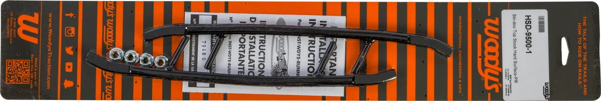 WOODYS HSD-9600 Standard Top Stock Runners - Durable Precision Carbide for High-Performance Skiing