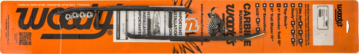 WOODYS EPI3-3180 4" Carbides & Runners - Durable Ski Components for Precision Performance