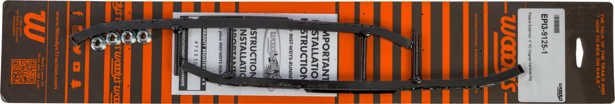 WOODYS EPI3-9125 4" Carbides & Runners - Durable Ski Components for Enhanced Performance