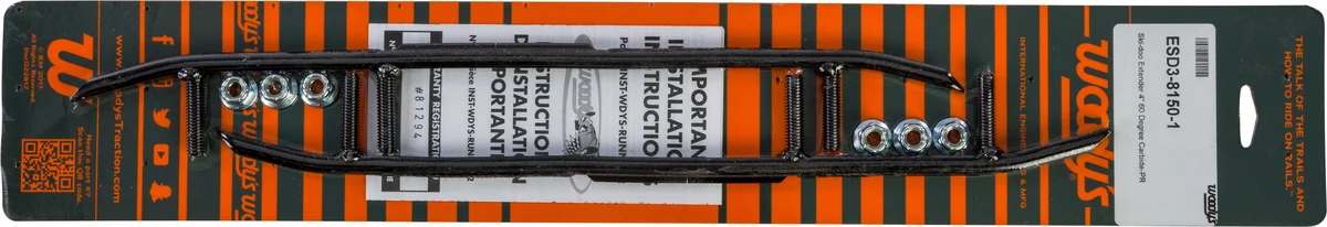 WOODYS ESD3-8150 4" Carbides & Runners - Durable Ski Components for Precision Performance