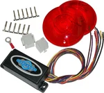 NAMZ CUSTOM CYCLE - ILL-02-RL-A - Run, Brake & Turn Signal Modules with Equalizer & Red Lens Kit