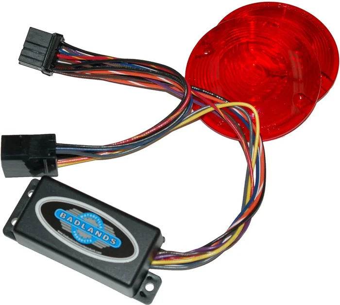 NAMZ CUSTOM CYCLE - ILL-03-RL-A - Run, Brake & Turn Signal Modules with Equalizer & Red Lens Kit