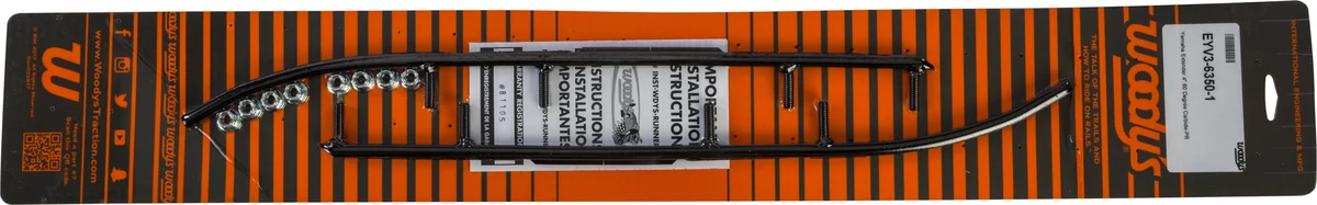 WOODYS EYV3-6350 4" Carbides & Runners - Durable Ski Components for Enhanced Performance