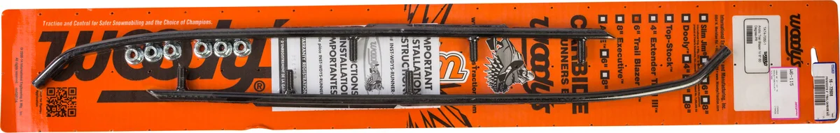 WOODYS Trail Blazer 6" Round Bar Runners - Durable Traction Enhancer for Snowmobiles & ATVs