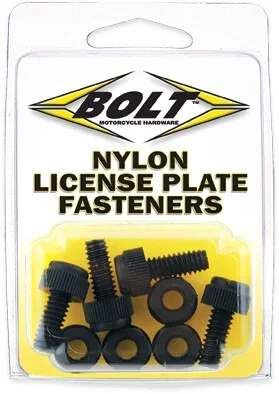 BOLT LPFNYLON License Plate Bolts/Nuts - Durable Hardware for Powersports Vehicles