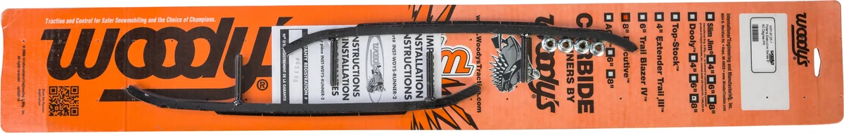 WOODYS WPI-9125 Executive Round Bar Runners - Durable Ski Carbide for Powersports Enthusiasts