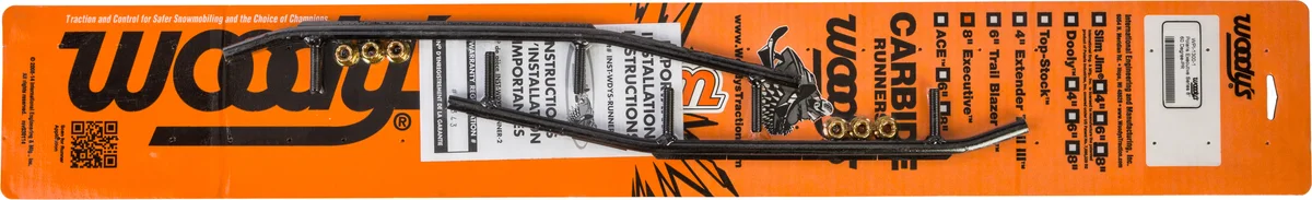 WOODYS WPI-1300 Executive Round Bar Runners - Durable Ski Carbide for Powersports Enthusiasts