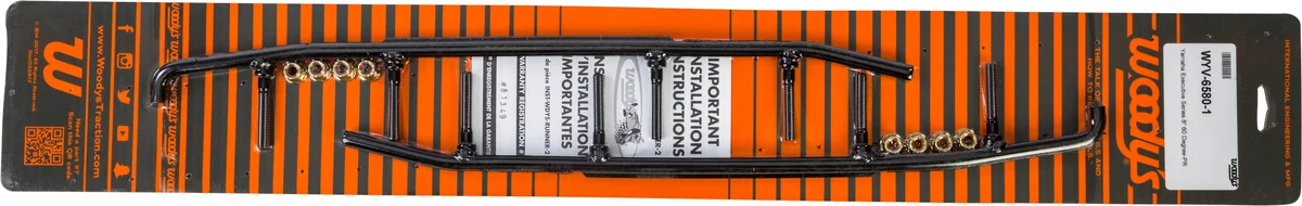 WOODYS WYV-6580 Executive Round Bar Runners - Durable Ski Carbide for Powersports