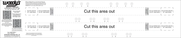 WOODYS - BEAR-TEMP-2 - 2.52" Pitch Stud Template