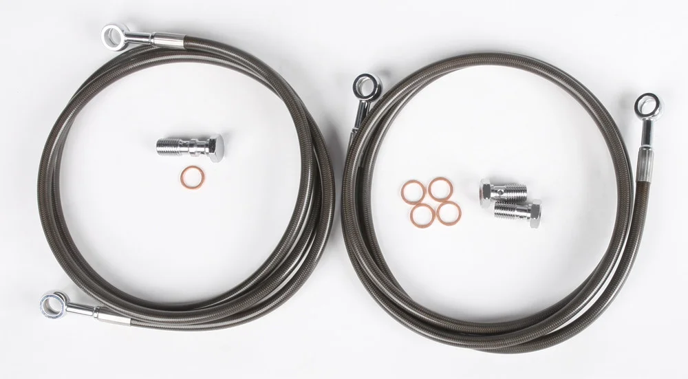STREAMLINE TRX450-2F-2SMOKE Front Brake Line Kit - Durable Brake System Upgrade for Off-Road Vehicles