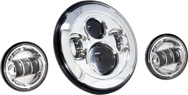 LETRIC LIGHTING CO - LLC-LHK-7C - 7" LED Headlight Pass Lamp Kit w/ Mount Adapter